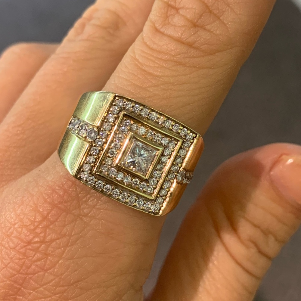 MEN’S DIAMOND 2.00 CARATS 14K YELLOW GOLD RING